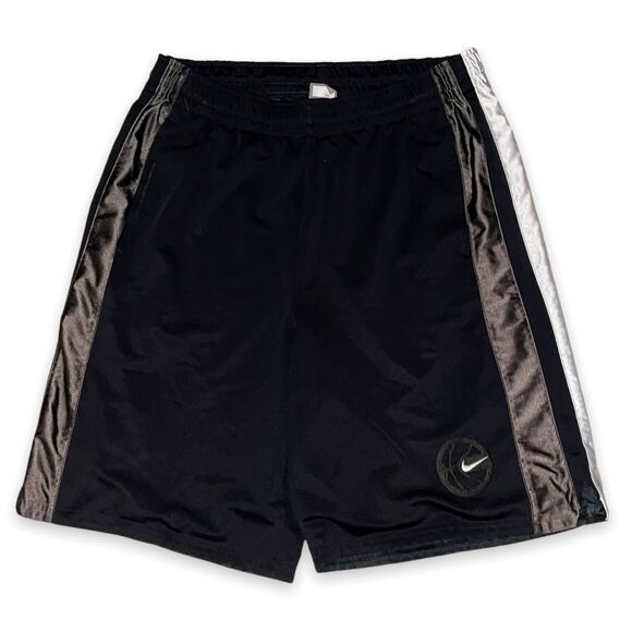 Nike Vintage Dazzle Basketball Shorts Sky Black Gray Silver White Large - Picture 5 of 8